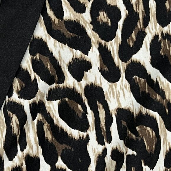 Vince Camuto Scuba Leopard Animal Print Dress Women's 8 Fit and Flare Multi - Picture 5 of 16